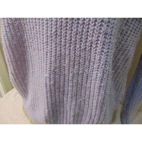 Derek Hearth MATERNITY Lavender Purple Chunky Knit V Neck Cheap Sweater Large - Picture 3 of 7